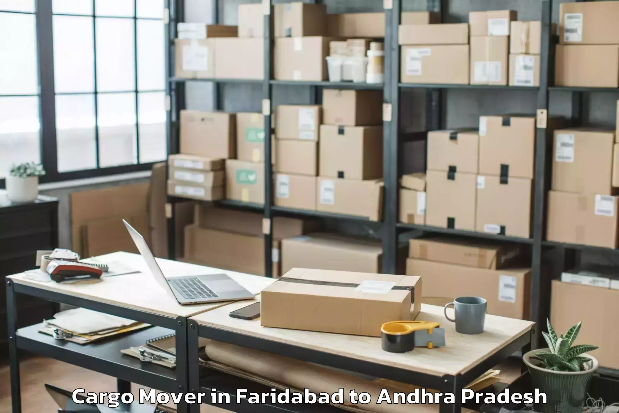 Easy Faridabad to Koyyalagudem Cargo Mover Booking